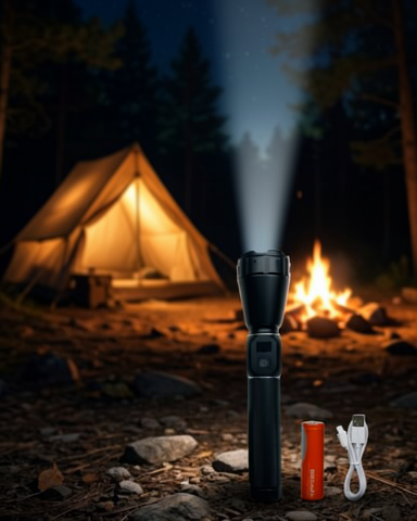RT260 Fener 9000mAh USB Şarjlı Güçlü LED Dayanıklı