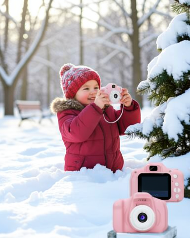 Çocuk Kamerası Mini Taşınabilir Pembe HD Kayıt