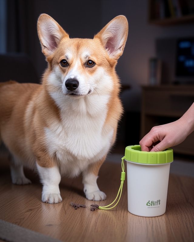 Silikon Kıllı Köpek Pati Temizleme Kabı Orta Büyük Irklar İçin