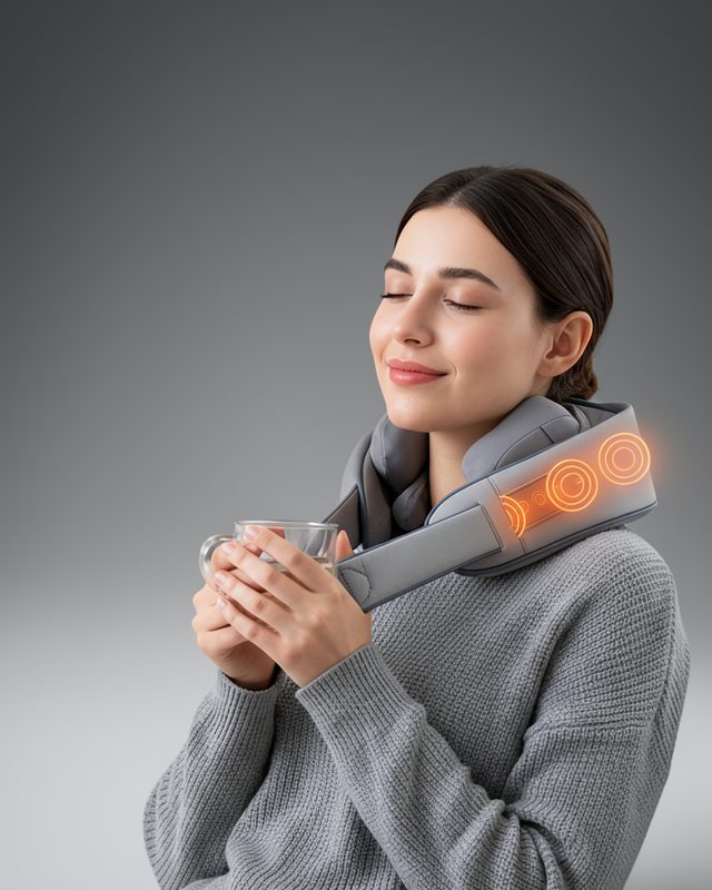 Boyun Masaj Aleti 1800mAh Pil Kapasiteli Kablosuz Ergonomik