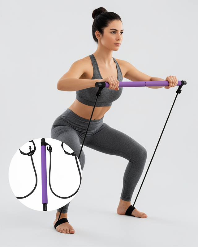 Taşınabilir Pilates Bar Hafif Dayanıklı Ev Sporuna Uygun