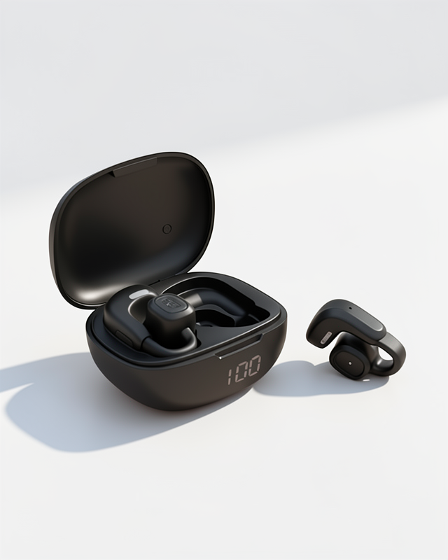 Kablosuz Bluetooth Spor Kulaklık Açık Tasarım LED Ekranlı