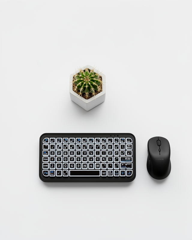 Kablosuz Mini Klavye RGB Işıklı 10 mm İnce Gövde Bluetooth 5.2