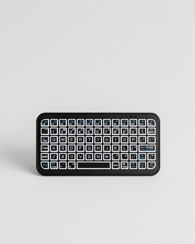Kablosuz Mini RGB Klavye Bluetooth 5.2 Siyah İnce Tasarım