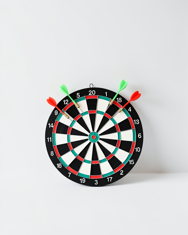 17 İnç Profesyonel Dart Tahtası 4 Metal Dart Oku Dayanıklı Yapı