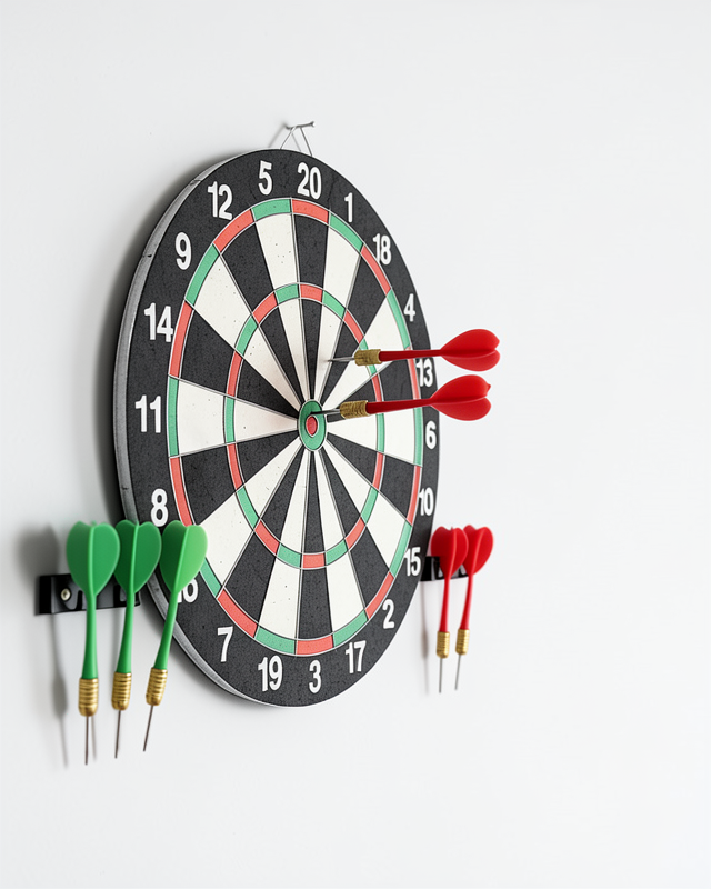 Dart Tahtası 12 İnç Dayanıklı Ahşap Gövde Şık Tasarım