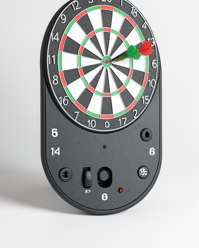 Ahşap Dart Tahtası 12 İnç 4 Adet Metal İğne Uçlu Ok