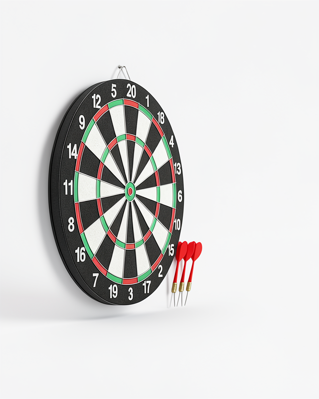 Ahşap Dart Tahtası 12 İnç 4 Dart Ok Seti Dekoratif Oyun Aracı
