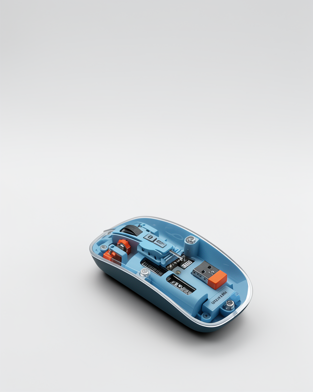Kablosuz Mavi Mouse 800 1600 DPI Ayarlanabilir Pilli