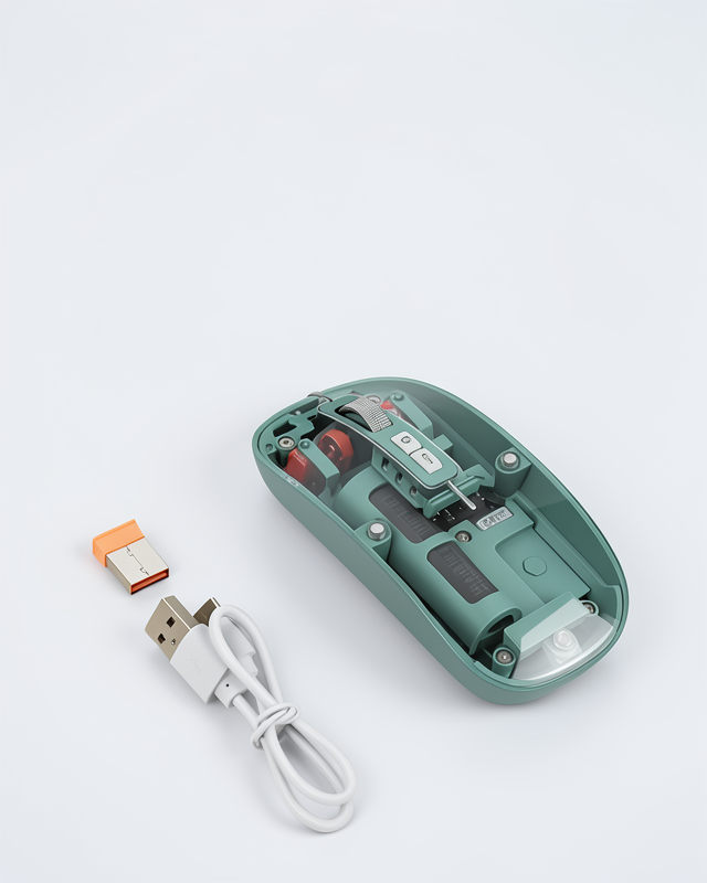 M223 Kablosuz Mouse Yeşil Bluetooth USB