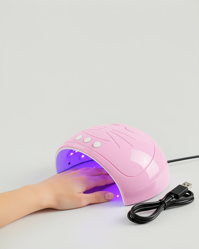 Oje Kurutucu Makine Ultraviyole Işıklı 15 Ledli 45W Pembe