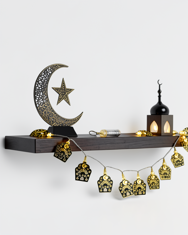 Pilli LED Işık Zinciri Cami Temalı Dekoratif İç Mekan