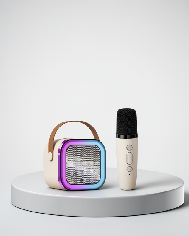 Taşınabilir Bluetooth Karaoke Mikrofon ve Hoparlör Seti 10-20 Watt