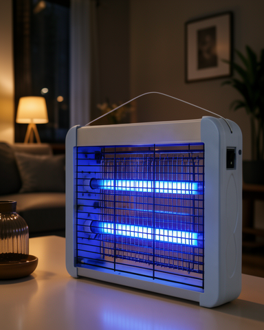 Asılabilir Uçan Böcek Lambası 12W Çift UV Işıklı Elektrikli Sinek Öldürücü
