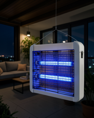 12W Çift Tüplü Elektrikli Böcek Öldürücü UV Işıklı Lamba