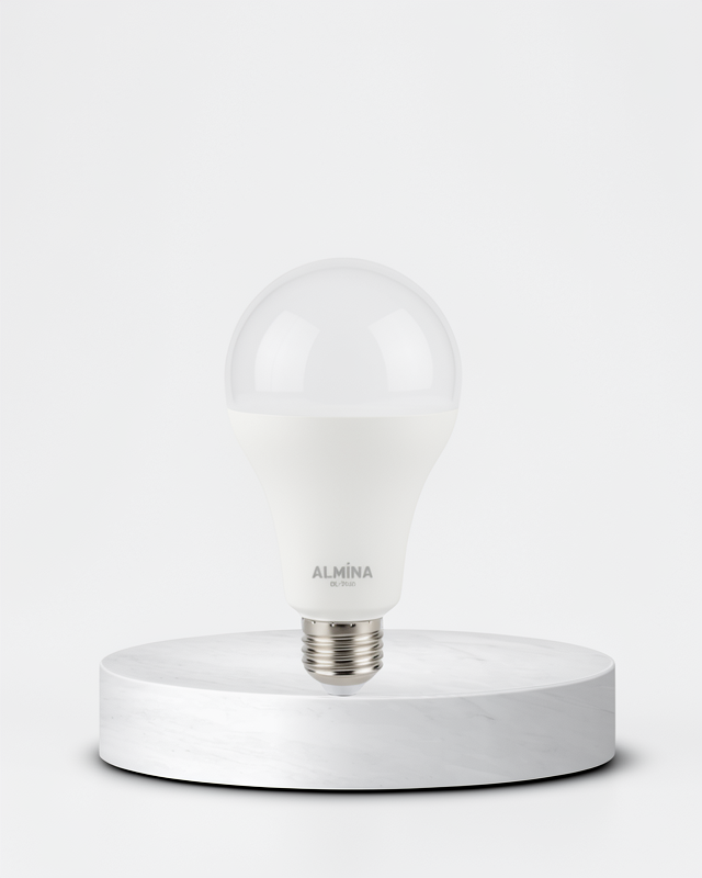 E27 Duylu 30W Şarjlı LED Ampul %80 Enerji Tasarruflu Soğuk Beyaz