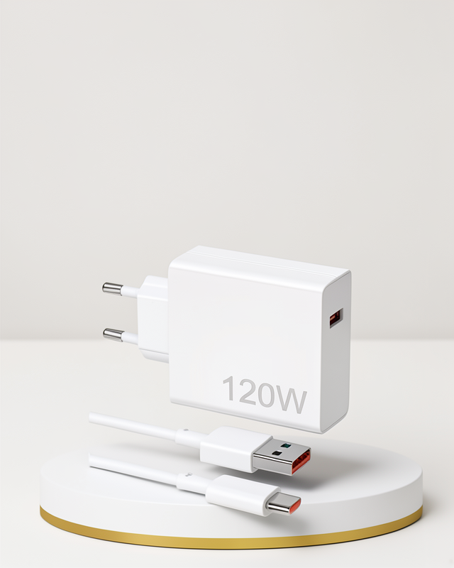 Huawei P30 P40 Mate 20 Pro ile Uyumlu 120 Watt Hızlı Şarj Adaptörü