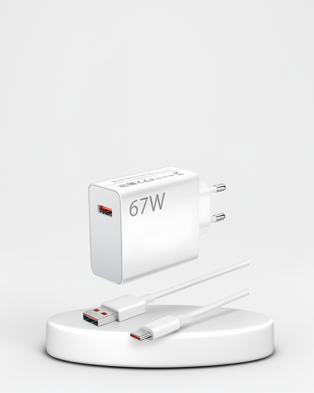 Huawei P30 P40 Mate 20 Pro ile Uyumlu 67 Watt Type C Hızlı Şarj Adaptörü