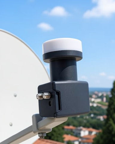 Çift Çıkışlı Ku Band 4K Ultra HD Twin LNB 0.1 dB Çanak Anten