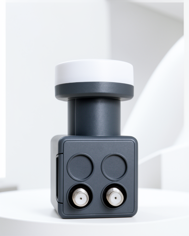4K Ultra HD Uyumlu Ku Band Çift Çıkışlı Twin LNB 0.1 dB Uydu Anten Başlığı