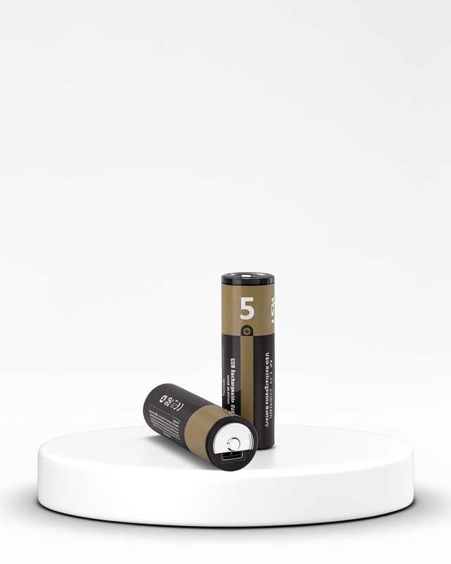 Şarjlı AA Lityum Pil USB Type-C Girişi ile | 1.5V Sabit Çıkış | 3200mWh (2'li Paket)