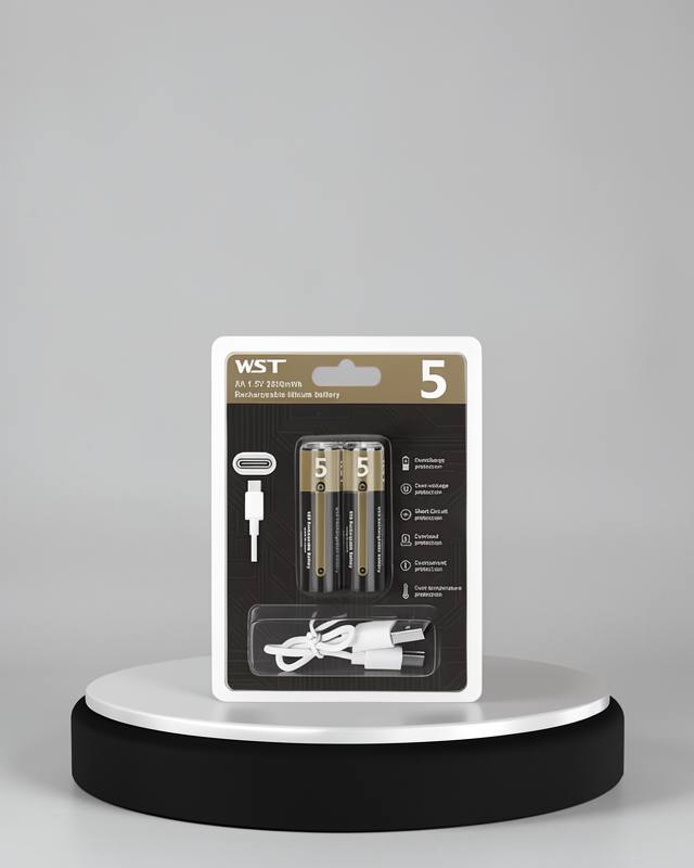 Çiftli Paket 1.5V Lityum AA Kalem Pil | Hızlı Şarj için Type-C USB