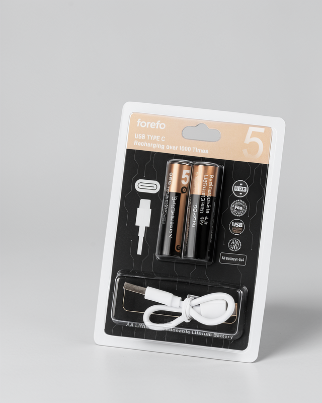 AA Lityum Pil, USB Type-C ile Hızlı Şarj Özellikli