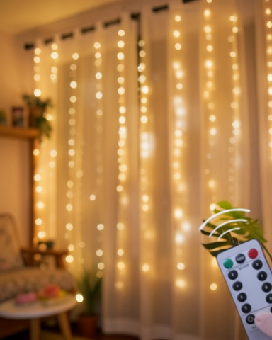 Günışığı Peri Led Işık Uzaktan Kumandalı Perde Tipi Dekorasyon