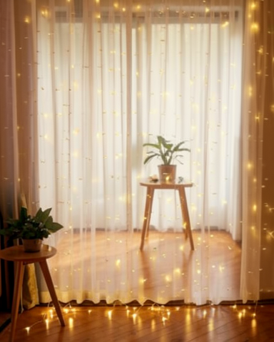 Günışığı Perde Peri Led 8 Fonksiyonlu Uzaktan Kumandalı Dekoratif Işık