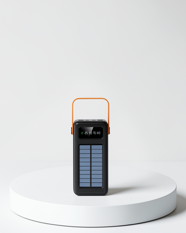 Çoklu Kablolu Taşınabilir Şarj Aleti Powerbank Solar Fenerli