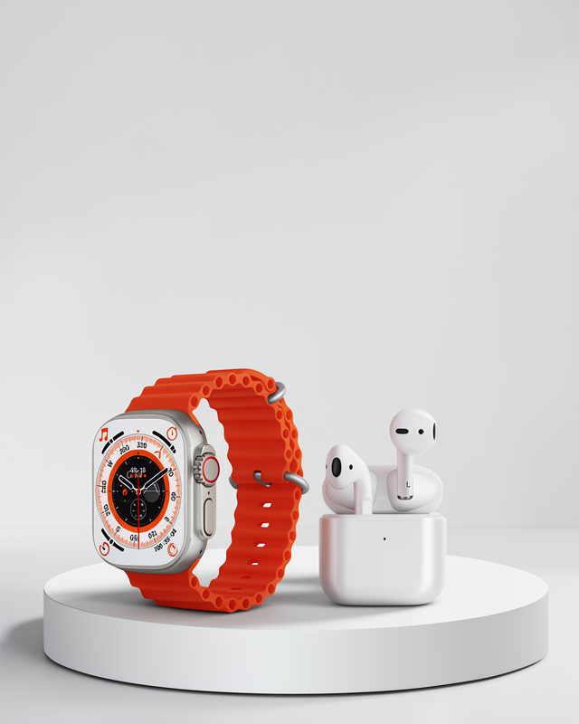 Watch 9 Max Akıllı Saat ve Kulaklık Seti 45 mm Geniş Ekran Sağlık Takibi