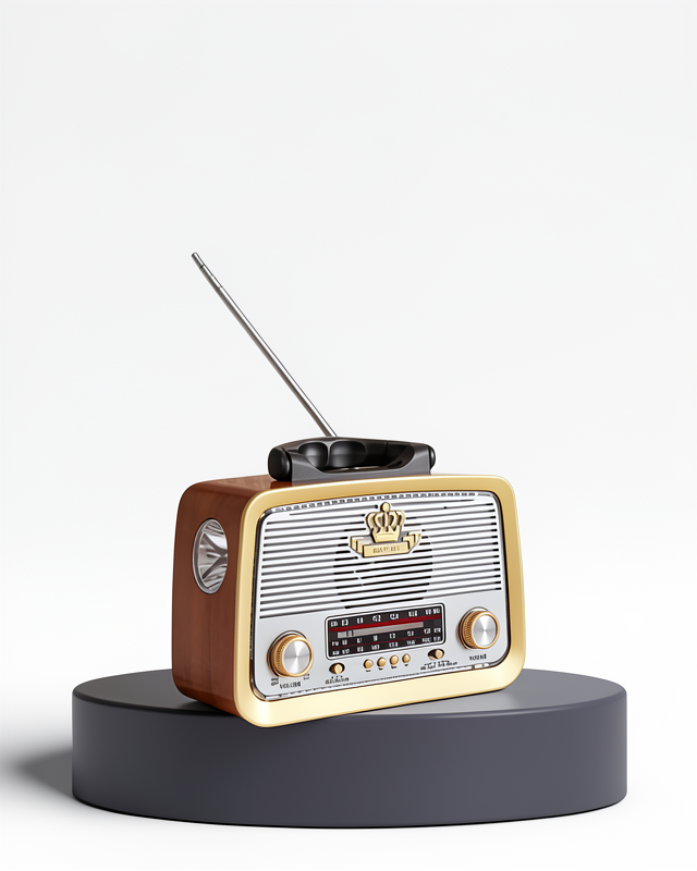 Bluetooth USB AUX Girişli Taşınabilir Nostalji Radyo