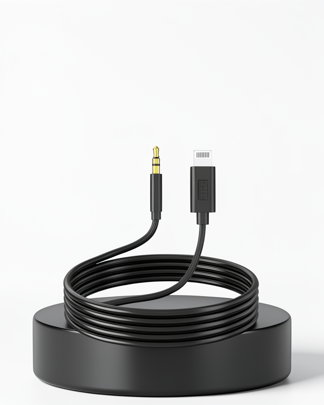 1 Metre Aux Dönüştürücü Kablo Lightning ile Yüksek Kalite Stereo Ses