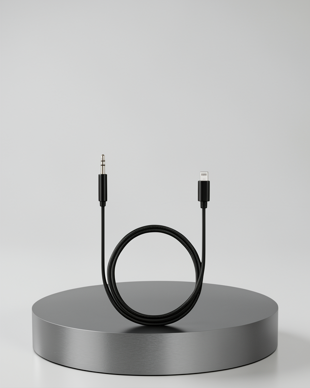 iPhone JH-023 Stereo Ses Aktarıcı Kablo 3.5mm Aux Çevirici Lightning