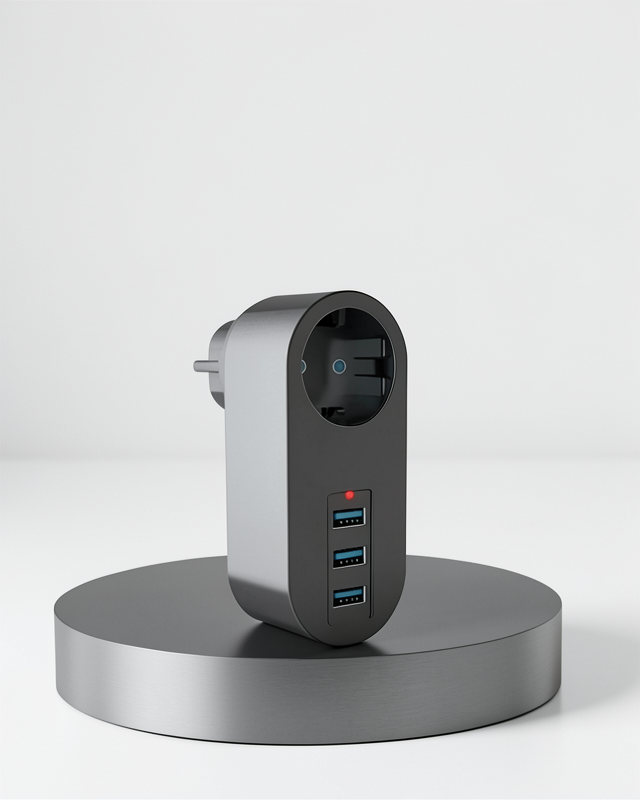 3'lü USB Şarj ve Akım Koruması ile Çocuk Korumalı Termal Priz