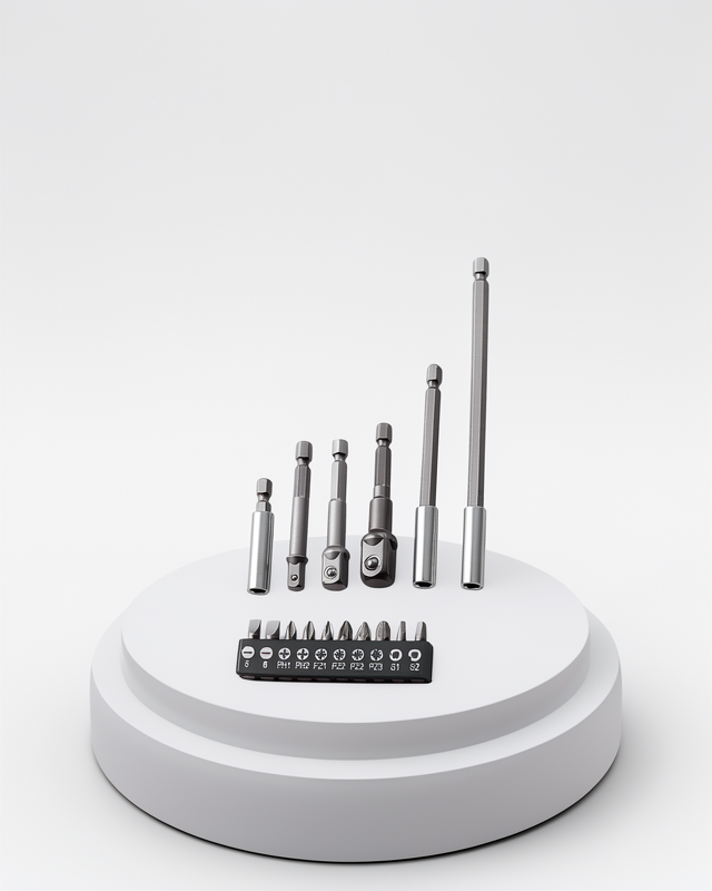16 Parça Adaptör ve Bits Tornavida Uç Seti Ergonomik
