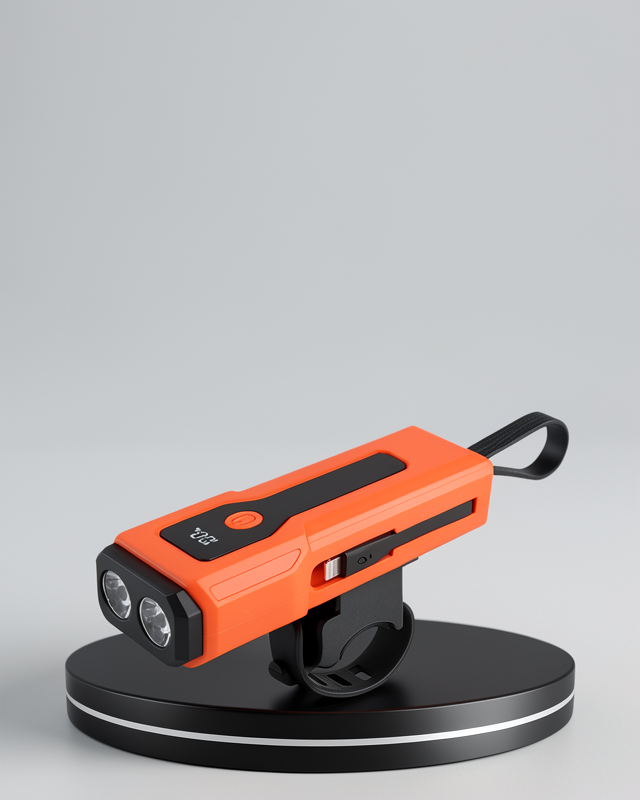 Dijital Göstergeli Led Powerbank Özellikli Bisiklet Işığı