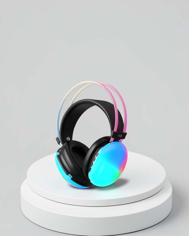 Kablosuz RGB Işıklı Kulaklık Bluetooth 5.3 800mAh Ergonomik IPX4