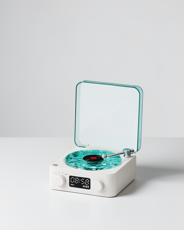 Vintage Tasarımlı Çok Fonksiyonlu Gece Lambası ve Stereo Bluetooth Hoparlör