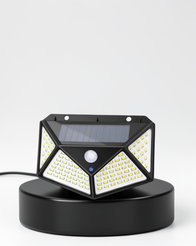 100 LED'li Hareket Sensörlü Güneş Enerjili Solar Bahçe Lambası