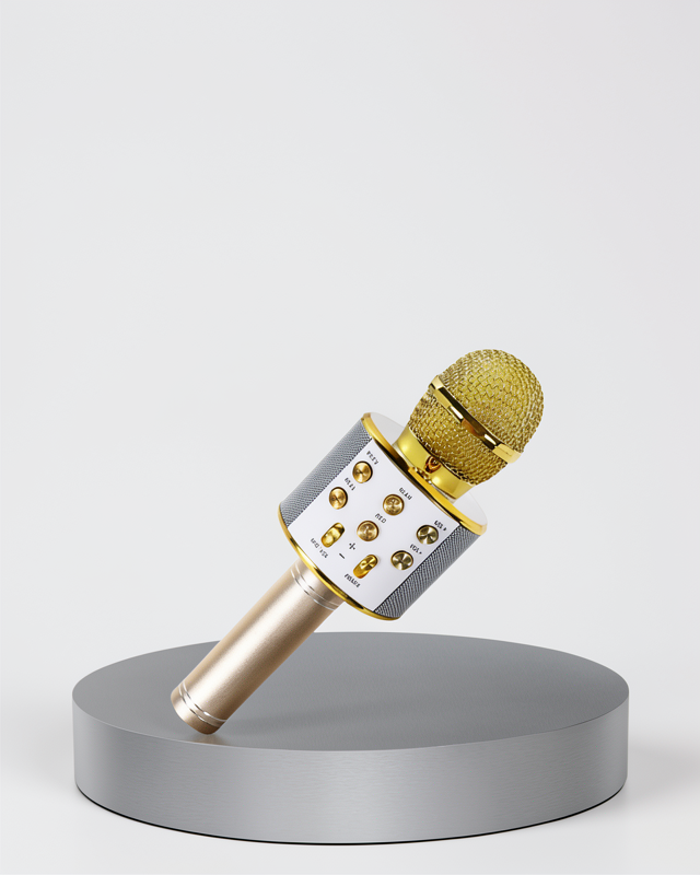 Şarjlı Çok Fonksiyonlu Bluetooth Karaoke Mikrofon Uzun Pil Ömrüyle