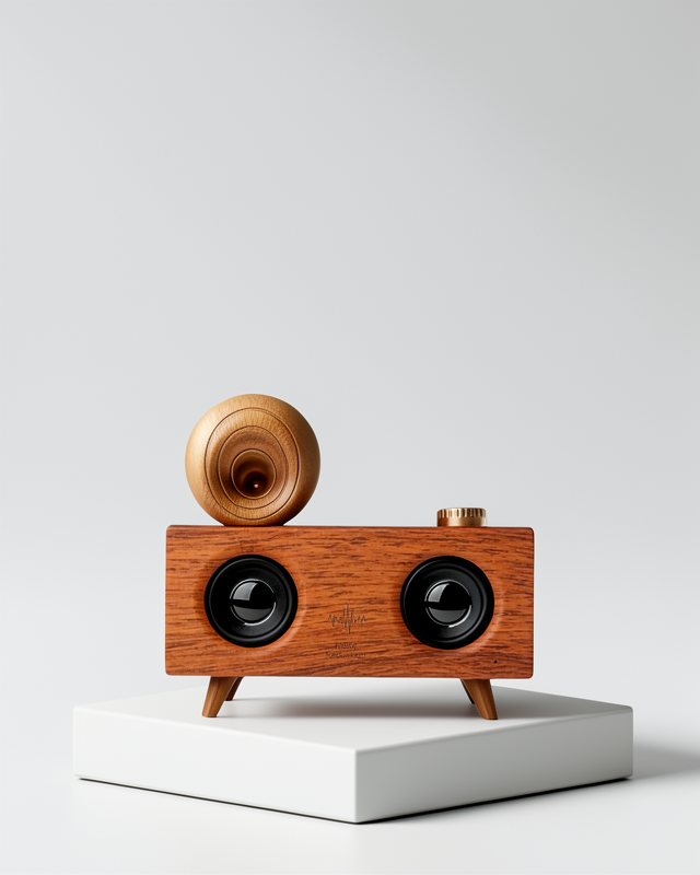 Bluetooth Hoparlör Retro Gramafon Çift Stereo Sesli FM Radyo Desteğiyle