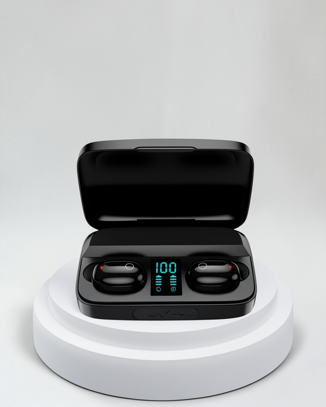 Dijital Ekranlı TWS Bluetooth Kulaklık 1800mAh Şarj Kutusu ile