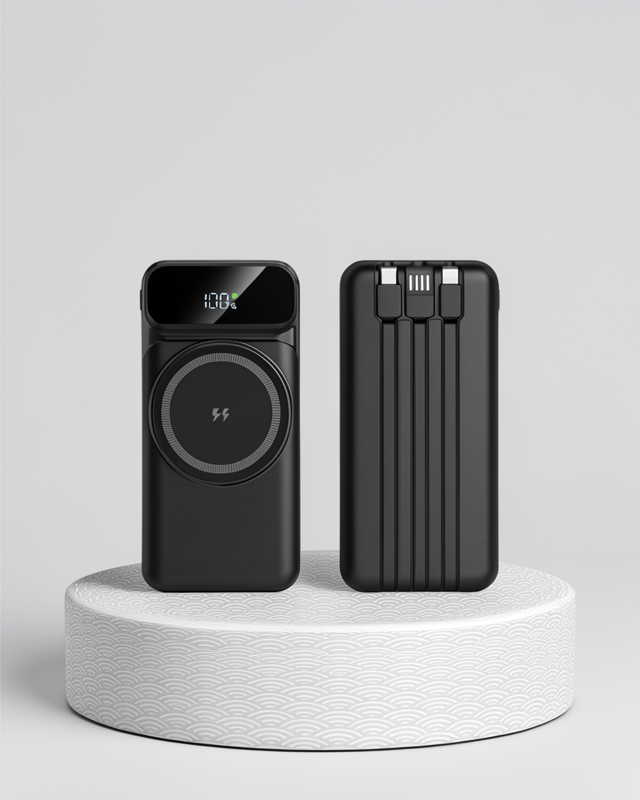 Kablosuz Powerbank 10000 mAh – 15W Hızlı Şarj, Çoklu Type-C Çıkış