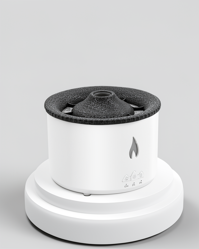 Sessiz Difüzör – 360 ml Su Kapasiteli 3D Alev Işıklı Aromaterapi Makinesi
