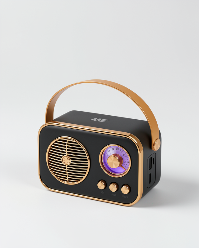 Taşınabilir Nostaljik Model Vintage Bluetooth Radyo – FM ve TF Kart Desteği