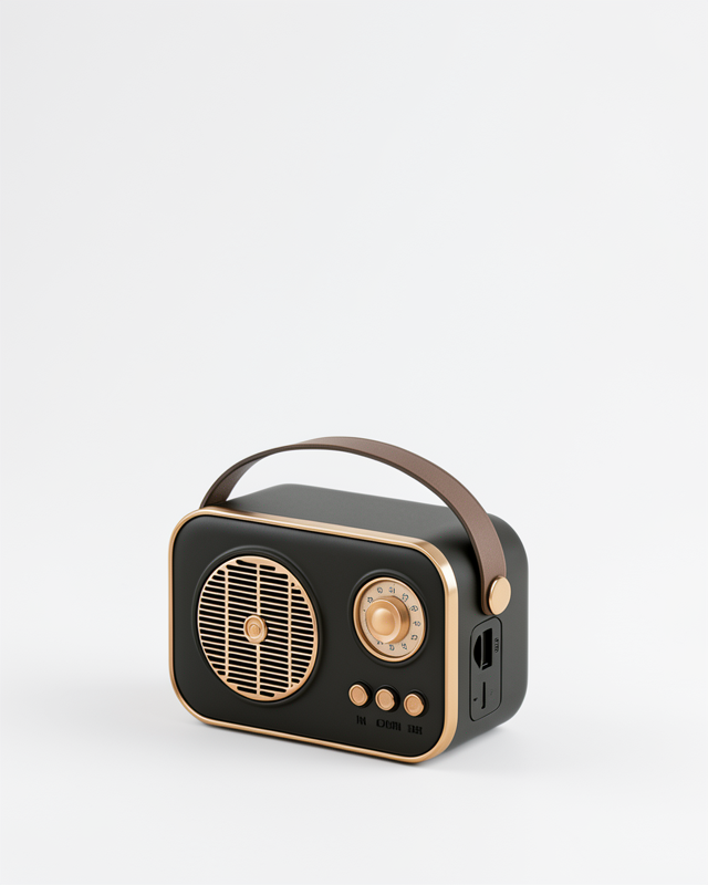 Nostaljik Tasarıma Sahip Retro Bluetooth Radyo – TF Kart ve USB Desteğiyle