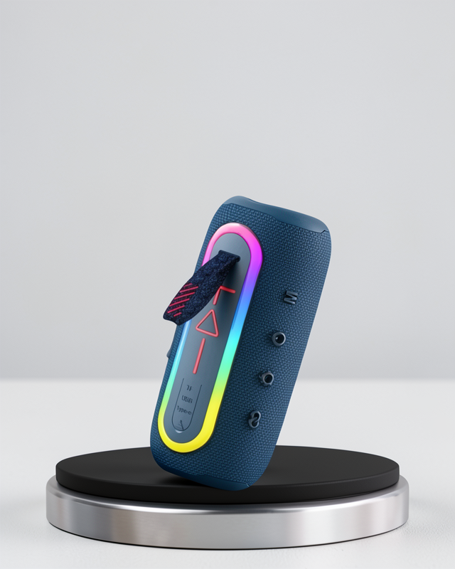 Mini Mavi Bluetooth Hoparlör Taşınabilir Yapısı ve Şık Ses Performansı