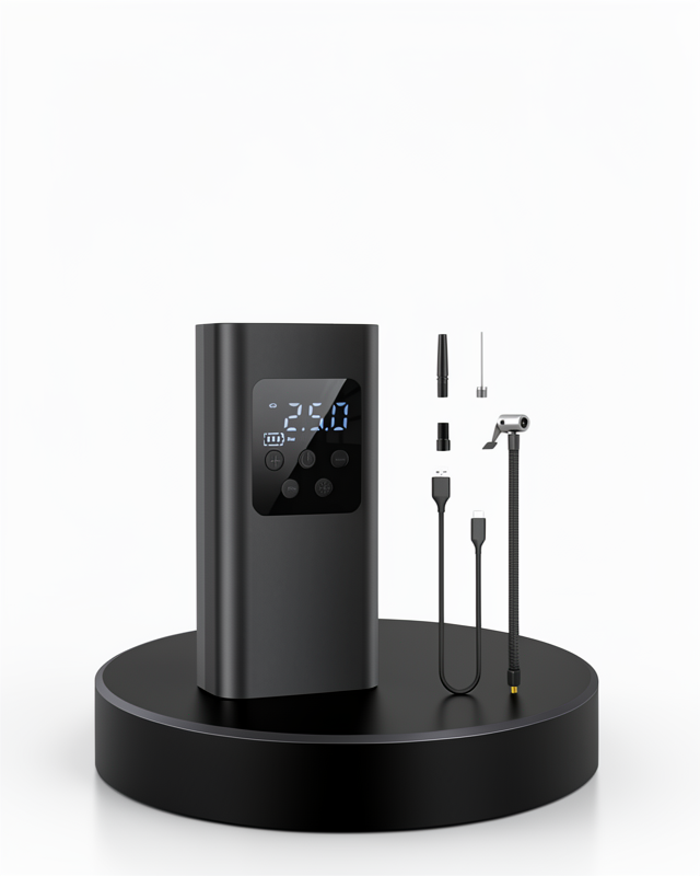 Dijital Ekranlı 80W Kablosuz Taşınabilir Lastik Şişirme Pompası