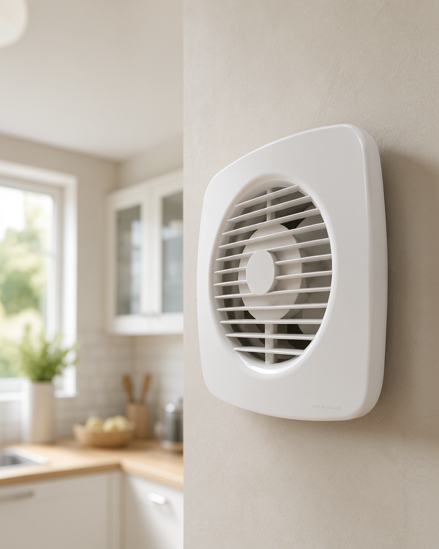 Dekoratif Duvar ve Tavan Tipi Aspiratör 120 mm 180 m³/h Havalandırma Fanı